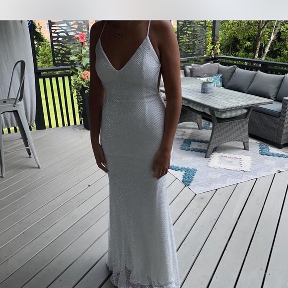 Jovani 08139 prom dress WHITE size 10! - special order very rare! No alterations - Picture 6 of 13